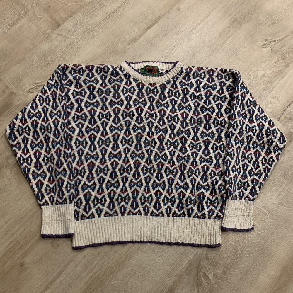 Vintage Boston Traders Limited Edition Cotton Linen Blend Sweater Men's Medium M